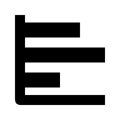 Bar Chart Horizontal Fill Icon from Outlined Fill - Streamline Material Set