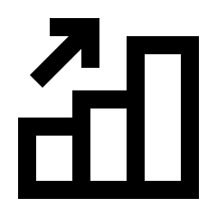 Bar Chart Increase Icon from Sharp Line - Material Pro Set