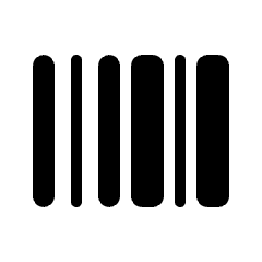 Barcode Fill Icon from Rounded Fill - Streamline Material Set