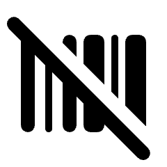 Barcode Off Fill Icon from Rounded Fill - Material Pro Set