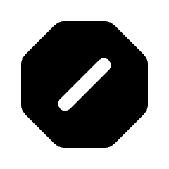 Block Spam Fill Icon from Rounded Fill - Streamline Material Set