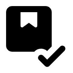 Box Approved Fill Icon from Rounded Fill - Streamline Material Set