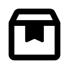 Box Icon from Rounded Line - Streamline Material Set