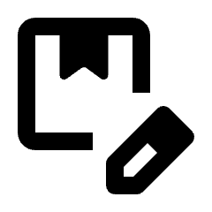 Box Edit Icon from Rounded Line - Streamline Material Set