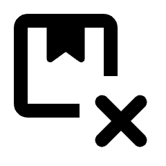 Box Remove Icon from Rounded Line - Material Pro Set