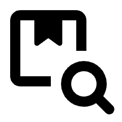 Box Search Icon from Rounded Line - Material Pro Set