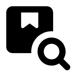 Box Search Fill Icon from Rounded Fill - Streamline Material Set