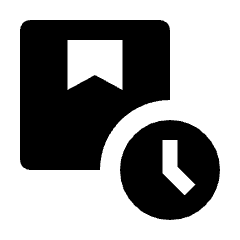 Box Time Fill Icon from Outlined Fill - Streamline Material Set