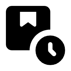 Box Time Fill Icon from Rounded Fill - Material Pro Set