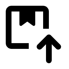 Box Unload Icon from Rounded Line - Material Pro Set