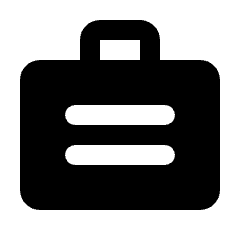 Briefcase Fill Icon from Rounded Fill - Streamline Material Set