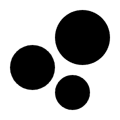 Bubble Chart Fill Icon from Rounded Fill - Streamline Material Set