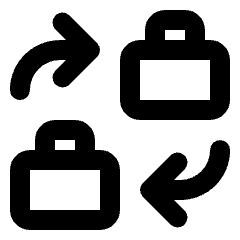 Business To Business Icon from Rounded Line - Material Pro Set