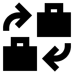 Business To Business Fill Icon from Sharp Fill - Material Pro Set