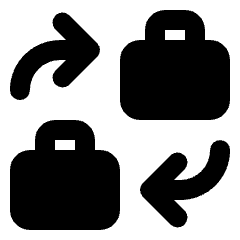 Business To Business Fill Icon from Rounded Fill - Streamline Material Set