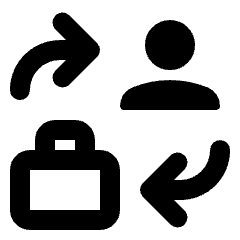 Business To Consumer Icon from Rounded Line - Material Pro Set