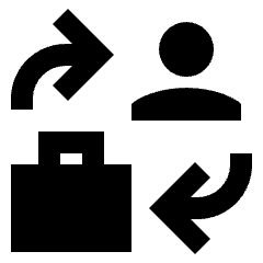 Business To Consumer Fill Icon from Sharp Fill - Material Pro Set