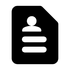 Business User Curriculum Fill Icon from Rounded Fill - Streamline Material Set