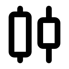 Candlestick Chart Icon from Rounded Line - Streamline Material Set
