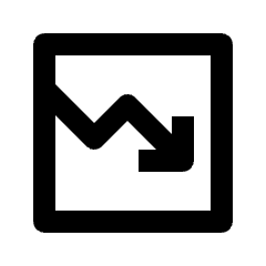 Chart Data Decrease Icon from Outlined Line - Streamline Material Set