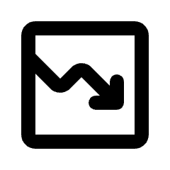 Chart Data Decrease Icon from Rounded Line - Material Pro Set