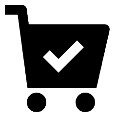 Check Shopping Cart Fill Icon from Outlined Fill - Streamline Material Set