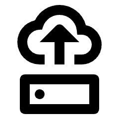 Cloud Server Upload Icon from Outlined Line - Material Pro Set