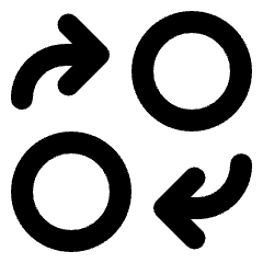 Coin Swap Icon from Rounded Line - Material Pro Set