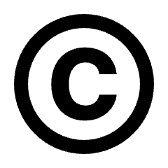 Copyright Icon from Outlined Line - Streamline Material Set