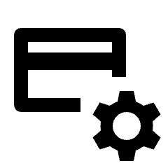 Credit Card Gear Icon from Outlined Line - Streamline Material Set