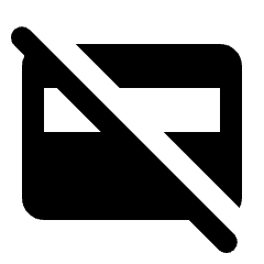 Credit Card Off Fill Icon from Rounded Fill - Streamline Material Set