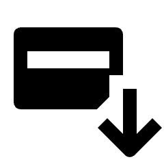 Credit Card Receive Fill Icon from Outlined Fill - Streamline Material Set