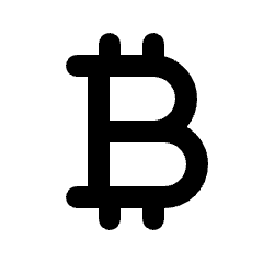 Currency Bitcoin Fill Icon from Rounded Fill - Streamline Material Set