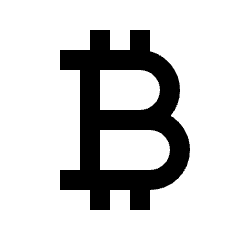 Currency Bitcoin Fill Icon from Sharp Fill - Streamline Material Set
