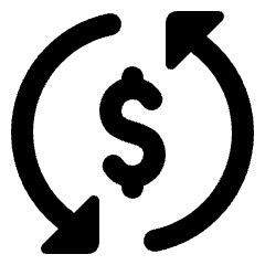 Currency Exchange Fill Icon from Rounded Fill - Streamline Material Set