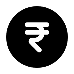 Currency Rupee Circle Fill Icon from Rounded Fill - Streamline Material Set