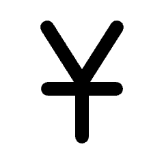 Currency Yuan Fill Icon from Rounded Fill - Streamline Material Set