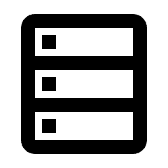 Data Table Icon from Rounded Line - Streamline Material Set
