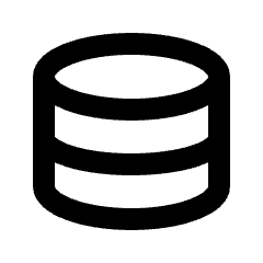 Database Icon from Sharp Line - Streamline Material Set