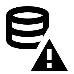 Database Alert Critical Icon from Sharp Line - Streamline Material Set