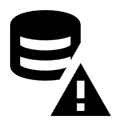 Database Alert Critical Fill Icon from Sharp Fill - Streamline Material Set