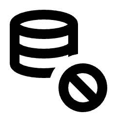 Database Block Icon from Sharp Line - Streamline Material Set