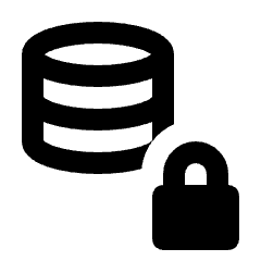 Database Lock Icon from Rounded Line - Material Pro Set