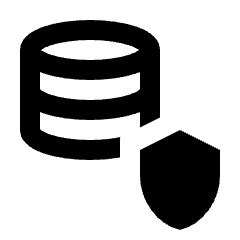 Database Protect Icon from Outlined Line - Streamline Material Set