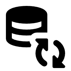 Database Refresh Fill Icon from Rounded Fill - Streamline Material Set