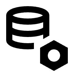 Database Setting Bolt Icon from Sharp Line - Material Pro Set