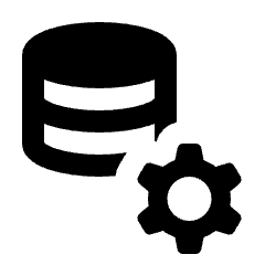 Database Setting Gear Fill Icon from Rounded Fill - Streamline Material Set