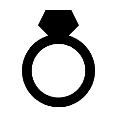 Diamond Ring Fill Icon from Sharp Fill - Material Pro Set