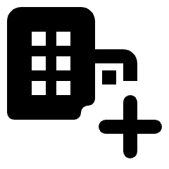 Domain Add Fill Icon from Rounded Fill - Streamline Material Set