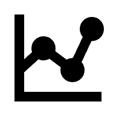 Dot Chart Fill Icon from Sharp Fill - Streamline Material Set